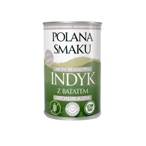 POLANA SMAKU Indyk z batatami - karma mokra dla psów - 400 g (1).png