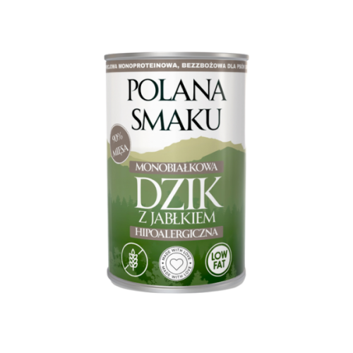 POLANA SMAKU Dzik z jabłkiem - karma mokra dla psów - 400 g (1).png
