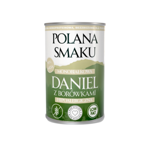 POLANA SMAKU Daniel z borówkami - karma mokra dla psów - 400 g  (1).png