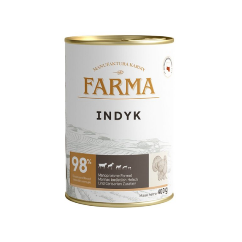 FARMA Indyk - karma mokra  dla psa - 400 g (1).png