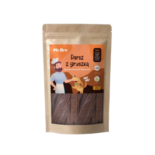 MR.BRO Strips - dorsz z gruszką - przysmaki dla psów - 80 g.png