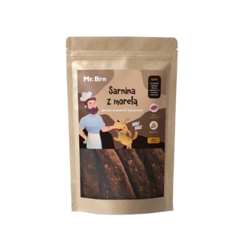 MR.BRO Strips - sarnina z morelą - przysmaki dla psów - 80 g.png