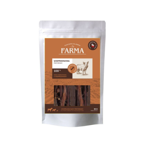 FARMA Paski z wieprzowiny - przysmaki dla psów - 80 g.png