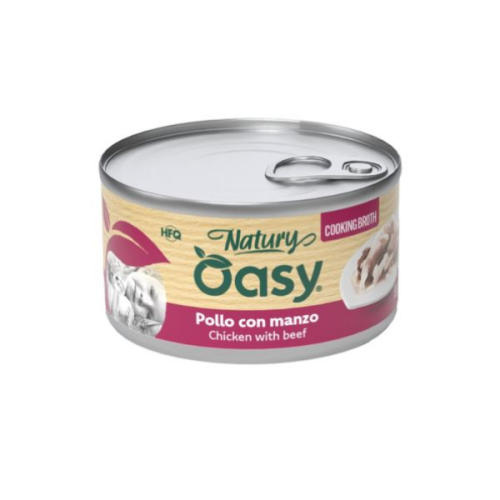 OASY NATURY cooking broth Karma mokra z kurczakiem i wołowiną dla kotów - 85 g.png