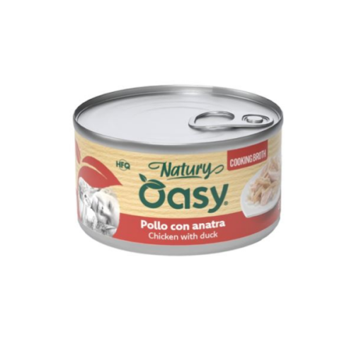 OASY NATURY cooking broth Karma mokra z kurczakiem i kaczką dla kotów - 85 g.png