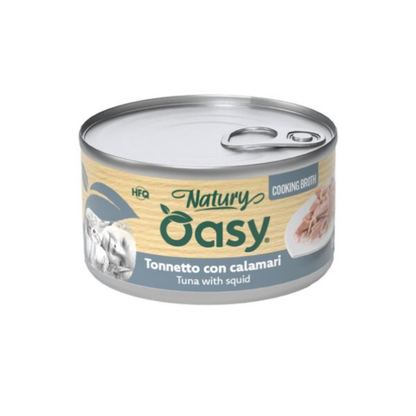 OASY NATURY cooking broth Karma mokra z tuńczykiem i kalmarami dla kotów - 85 g.png