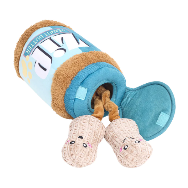 ZIPPYPAWS Zabawka węchową dla psa z piszczącymi elementami - słoik z masłem orzechowym (6).png