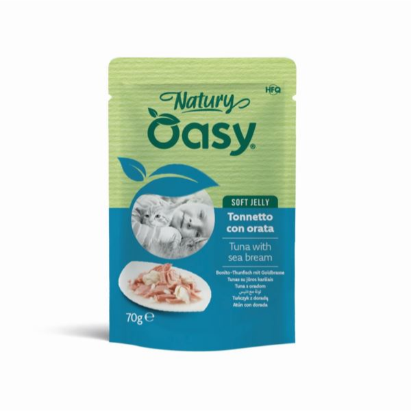 OASY NATURY Karma uzupełniająca dla kotów - tuńczyk z doradą - 70 g.png