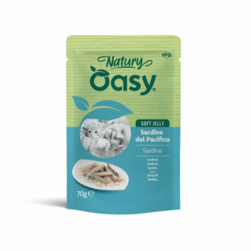 OASY NATURY Karma uzupełniająca dla kotów - sardynki  - 70 g.png