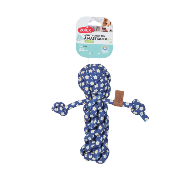 ZOLUX  Zabawka BLUE FLOWER dla  psa - gryzak sznurowy - ludzik (1).png