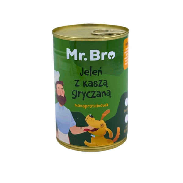 MR BRO Jeleń z kaszą gryczaną - karma mokra dla psa - 400 g.png