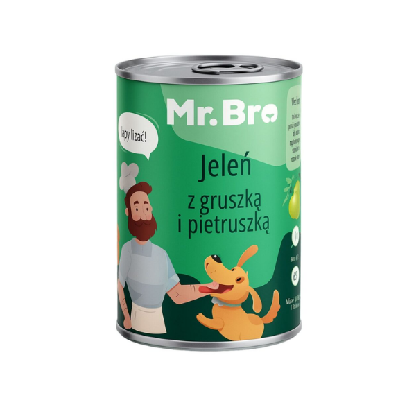 MR BRO Jeleń z gruszką i pietruszką - karma mokra dla psa - 400 g.png