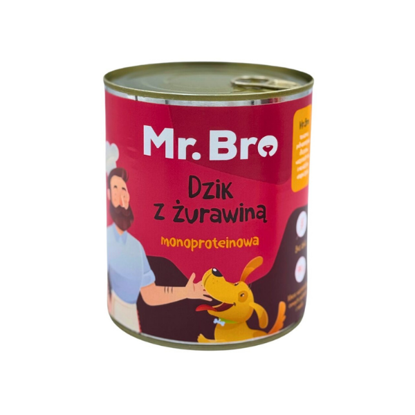 MR BRO Dzik z żurawiną - karma mokra dla psa - 800 g.png