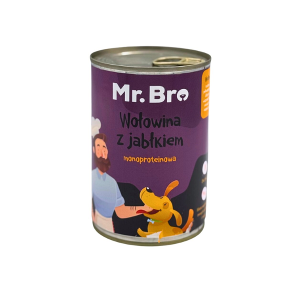 MR BRO Wołowina z jabłkiem - karma mokra dla psa - 400 g.png