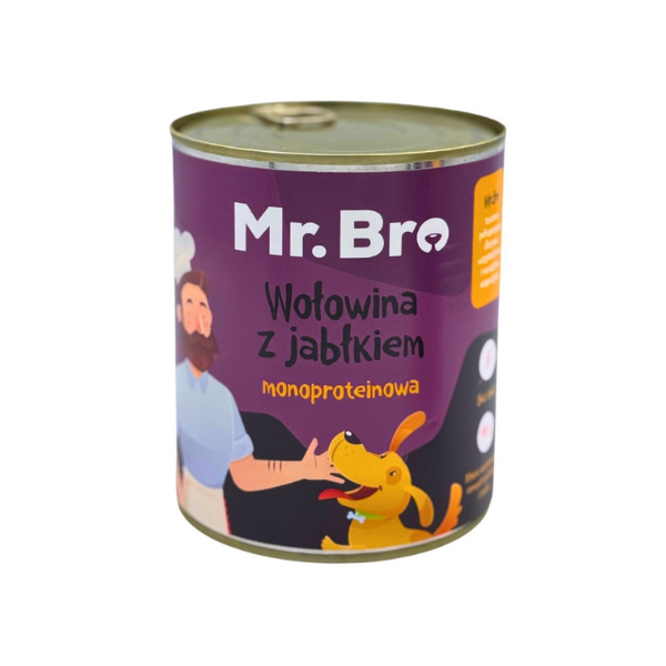 MR BRO Wołowina z jabłkiem - karma mokra dla psa - 800 g.png