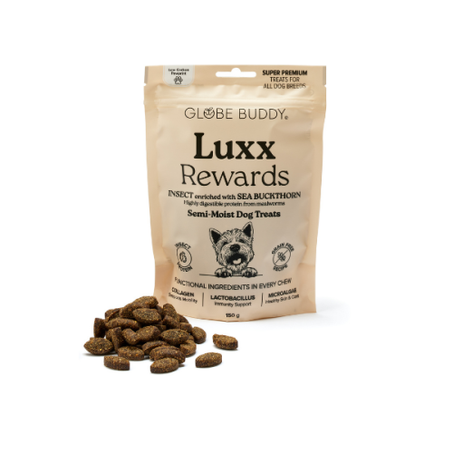 GLOBE BUDDY LUX REWARDS - półwilgotne przysmaki wegańskie z owadami dla psów - 150 g.png