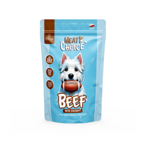 POKUSA MEATY CHOICE BEEF WITH Coconut Przysmaki treningowe -  wołowina z kokosem dla psów - 200 g.png