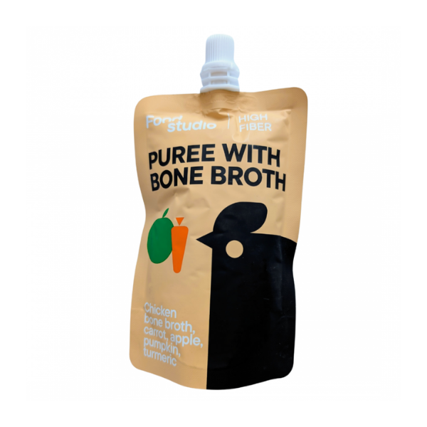FOOD STUDIO CHEFS PUREE z bulionem kostnym z KURCZAKA z marchewką, jabłkiem, dynią i kurkumą - 150 ml  (1).png