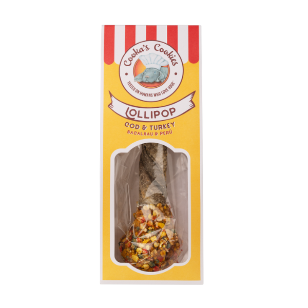 Cooka’s Cookies LOLLIPOP Lizak - gryzak z dorsza i indyka - przysmaki dla psów - 30 g - seria różowa (1).png