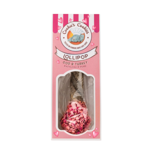 Cooka’s Cookies LOLLIPOP Lizak - gryzak z dorsza i indyka - przysmaki dla psów - 30 g  (1).png