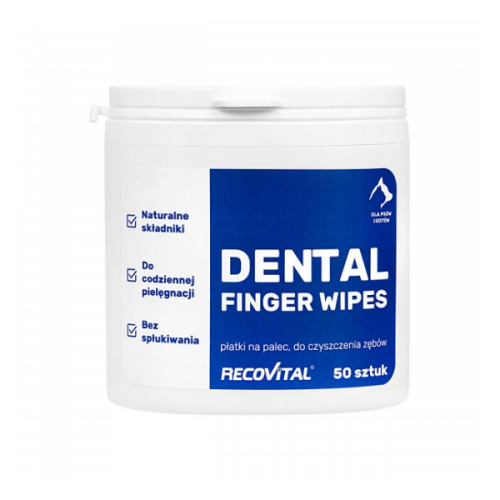 RECOVITAL Dental Finger Wipes Płatki do zębów dla psów i kotów - 50 szt..png