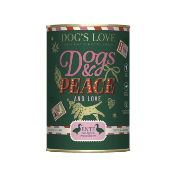 DOG'S LOVE Winter Menu Ente - Kaczka z jabłkami i żurawinami - karma mokra dla psów - 400 g (1).png