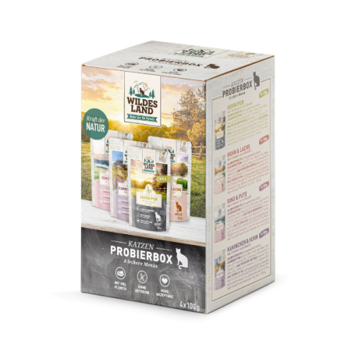 WILDES LAND CAT Box próbny - saszetki dla kota - 4 szt. x 100 g (1).png