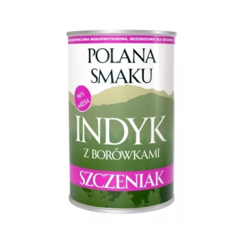 POLANA SMAKU Indyk z borówkami - karma mokra dla szczeniąt - 400 g.png