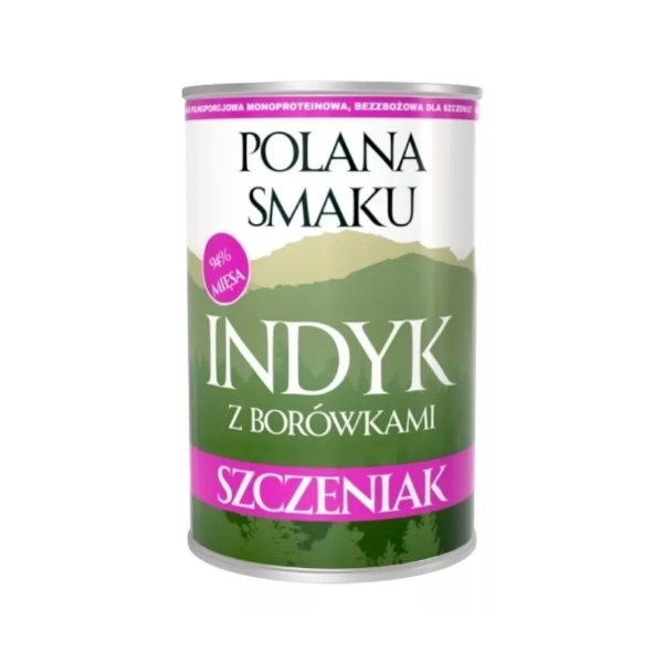 POLANA SMAKU Indyk z borówkami - karma mokra dla szczeniąt - 400 g.png