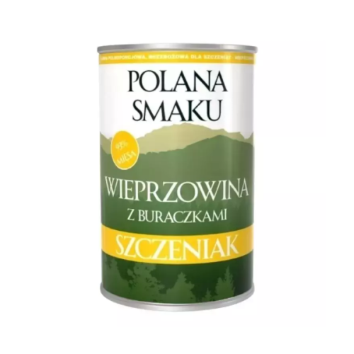 POLANA SMAKU Wieprzowina z buraczkami - karma mokra dla szczeniąt - 400 g  (1).png
