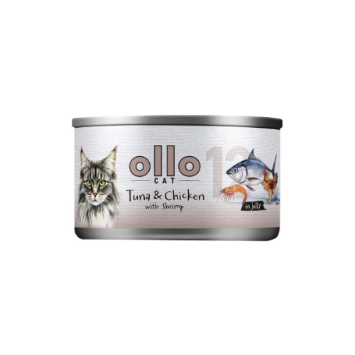 OLLO CAT nr 12 Tuńczyk i kurczak z krewetkami w galaretce - karma mokra dla kotów - 70 g (1).png