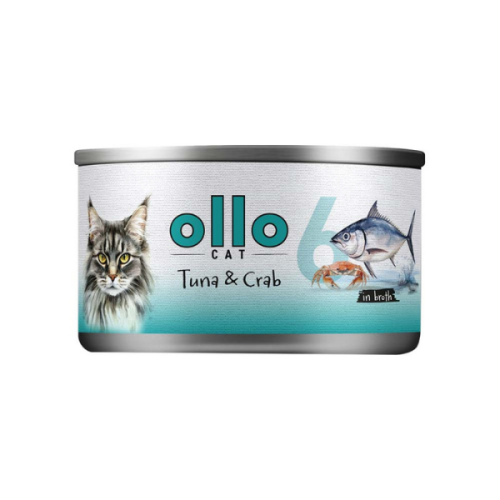 OLLO CAT nr 6 Tuńczyk i krab w sosie w sosie własnym - karma mokra dla kotów - 70 g (1).png