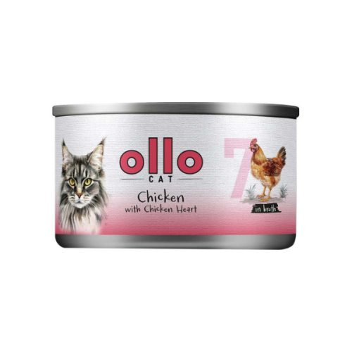 OLLO CAT nr 7 Kurczak i serca kurczaka w sosie własnym - karma mokra dla kotów - 70 g (1).png