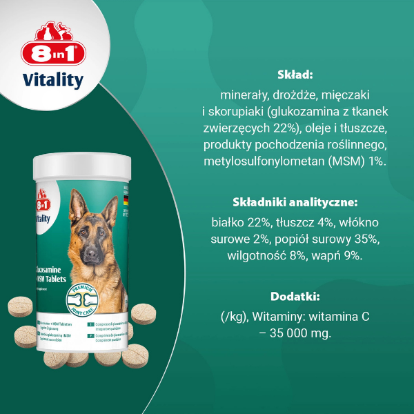 8in1 Vitality Glukozamina z MSM dla psów - 55 tabletek  (9).png