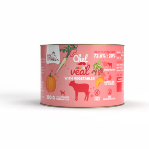 SYTA MICHA Cielęcina z warzywami z warzywami - karma mokra dla psów małych ras - 200 g.png