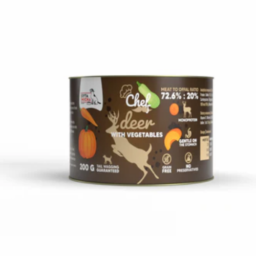 SYTA MICHA Jeleń z warzywami - karma mokra dla psów małych ras  - 200 g.png