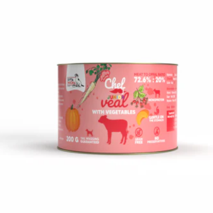 SYTA MICHA JUNIOR  Cielęcina z warzywami - karma mokra dla szczeniąt małych ras - 200 g 