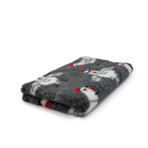 DRY BED Legowisko antypoślizgowe dla psów -  szare kury 