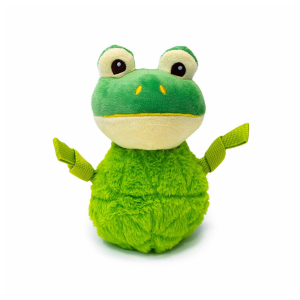 BUBA  Frogi rechocząca i szeleszcąca pluszowa żaba - zabawka dla psa