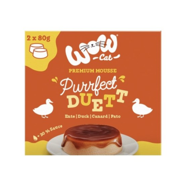 WOW CAT Purrfect Duett Ente - mus z kaczki z sosem dla kotów - 2 szt. x 80 g (5).png