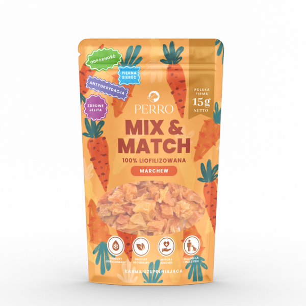 MIX &amp; MATCH Marchew Przysmaki liofilizowane - 15 g