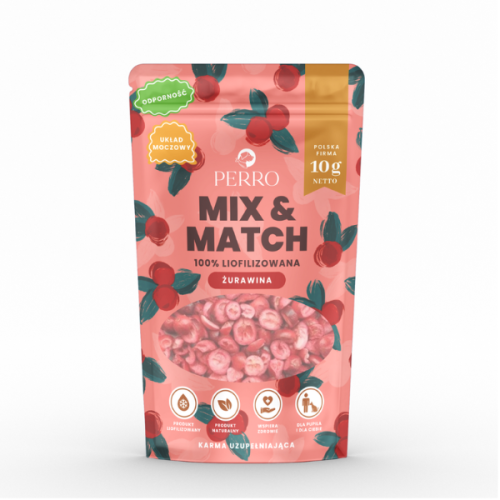 PERRO MIX &amp; MATCH ŻURAWINA Przysmaki liofilizowane - 10 g
