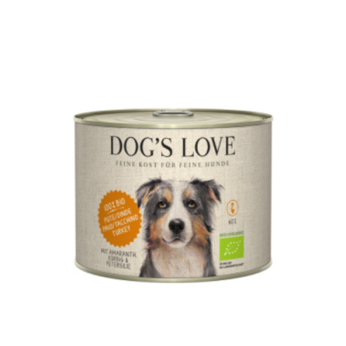 DOG'S LOVE BIO PUTE – Ekologiczny indyk z amarantusem, dynią i pietruszką - karma mokra dla psów -  200 g .png