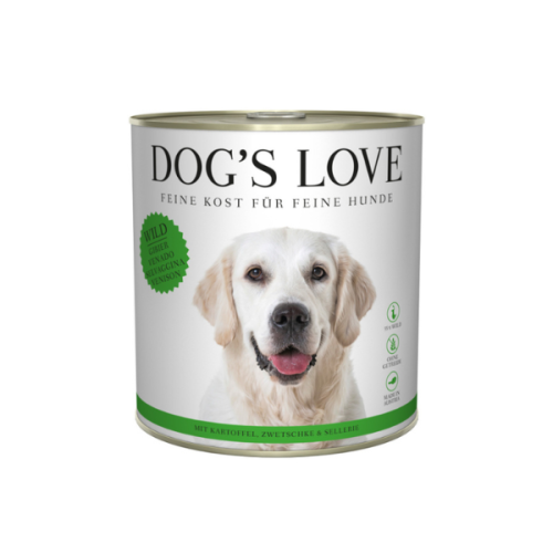 DOG’S LOVE WILD Dziczyzna z marchewką, selerem, ziemniakami i śliwkami - karma mokra dla psów - 800 g.png