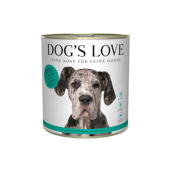 DOG'S LOVE Karma hipoalergiczna z kaczką dla psów - 800 g (1).png