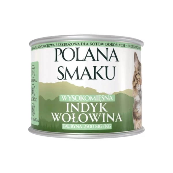 POLANA SMAKU Indyk i wołowina  - karma mokra dla kotów - 200 g  (1).png