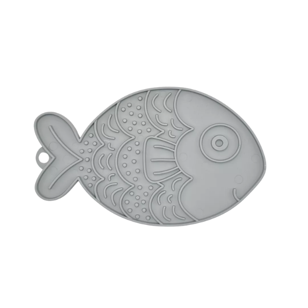 FIBOO FISHKA - Antypoślizgowa mata do lizania  dla psów i kotów - szary.png