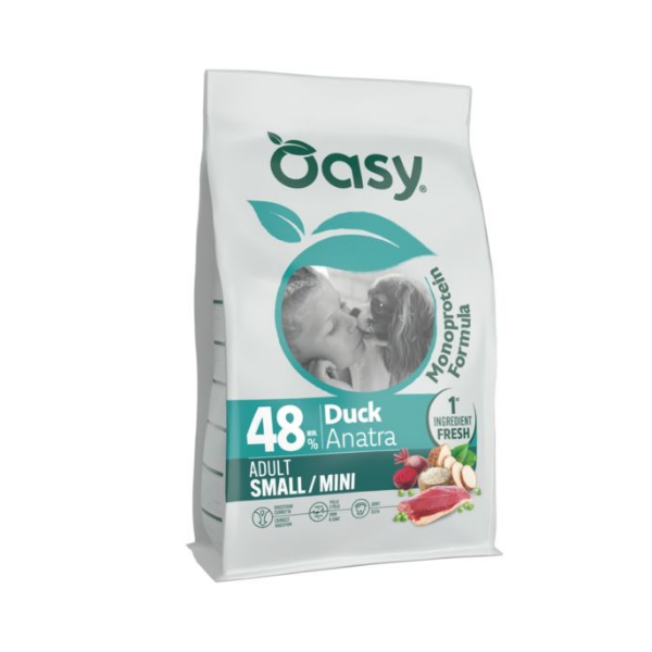 OASY MONOPROTEIN ADULT SMALL MINI DUCK Karma pełnoporcjowa z z kaczką dla psów małych ras - 2 kg.png
