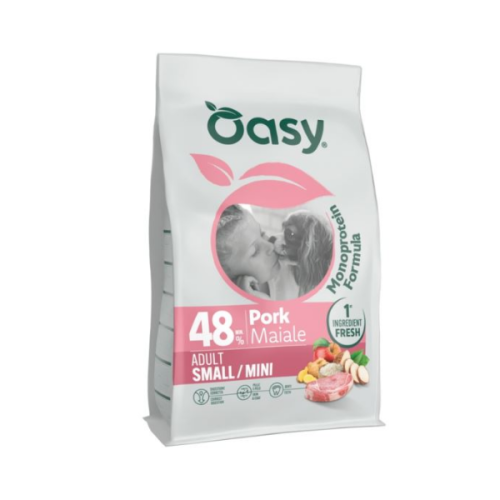 OASY MONOPROTEIN ADULT SMALL MINI PORK Karma pełnoporcjowa z wieprzowiną dla psów małych ras.png