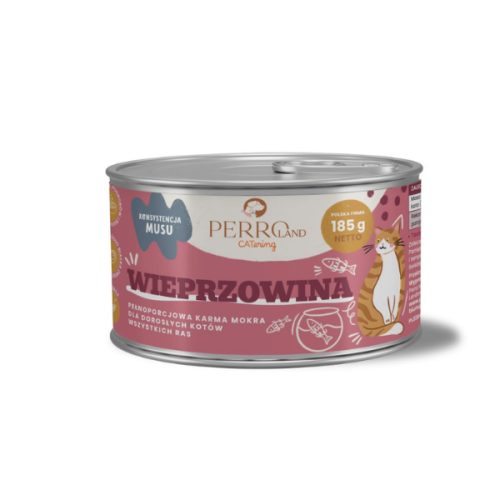 PERRO Karma mokra dla kotów - wieprzowina  - 185 g (1).png